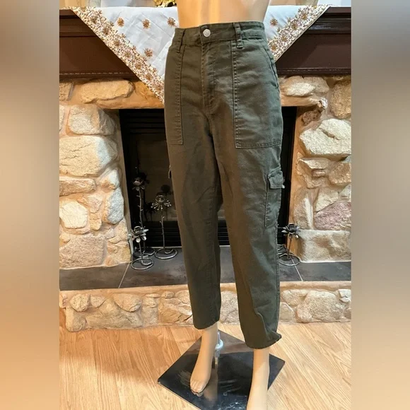 S.O.N.G. Olive Green Cargo Pants 13/31 - Picture 1 of 5